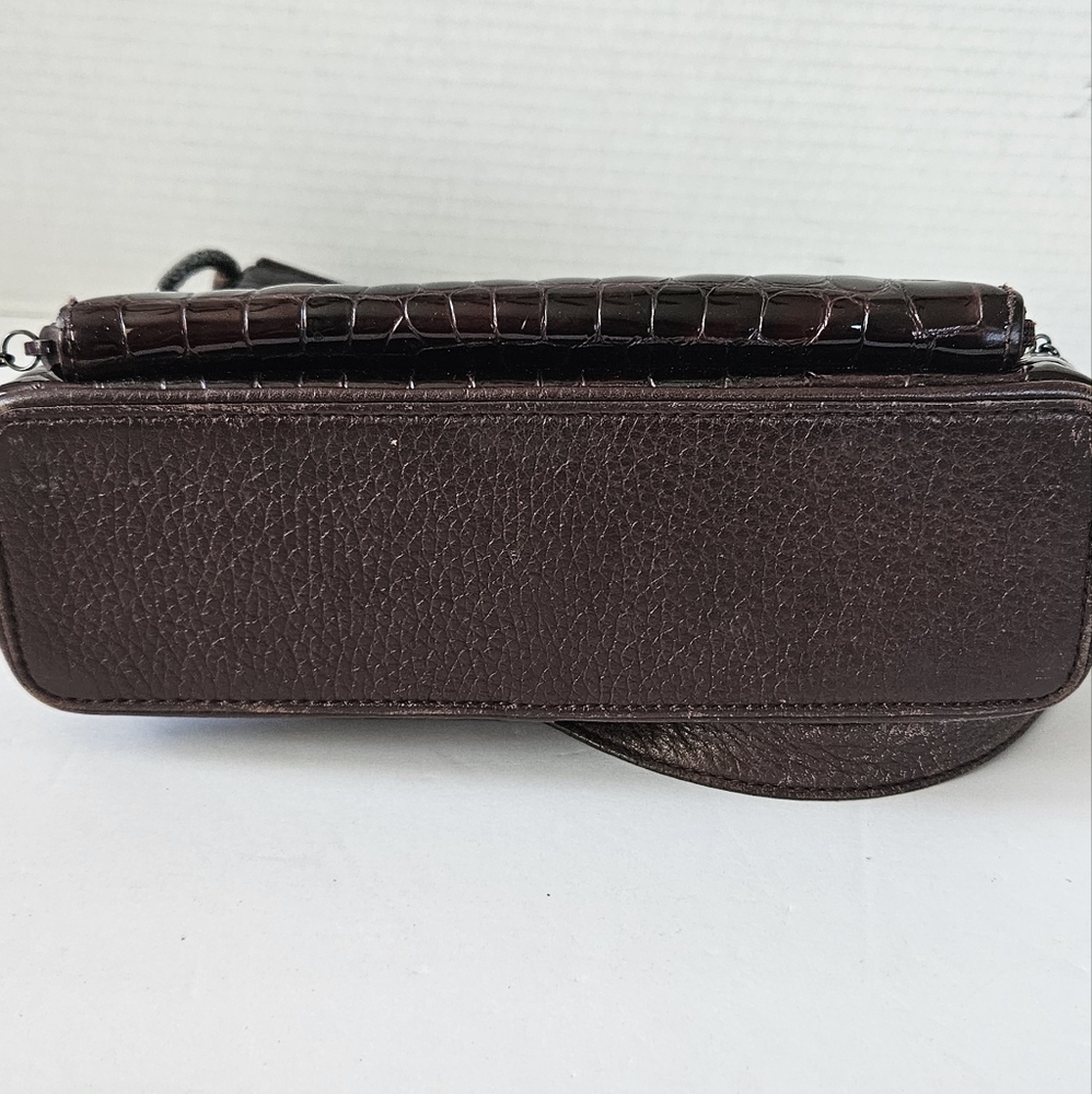 Brighton Croc Embossed Leather Shoulder Bag - Picture 11 of 13